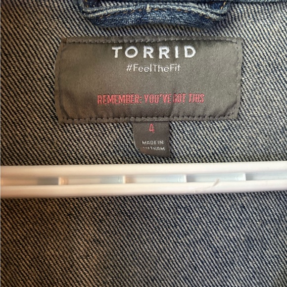Torrid Distressed Blue Denim Jacket - Picture 2 of 6